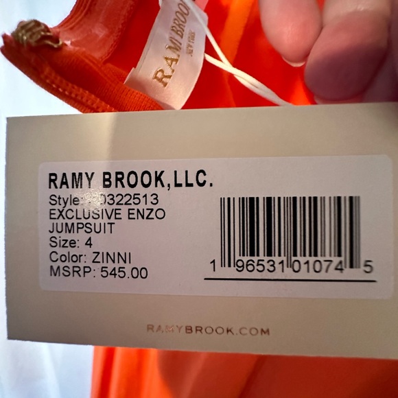 Ramy Brook Enzo Zinnia Jumpsuit. Size 4. Retail is $545.00. - Picture 4 of 7